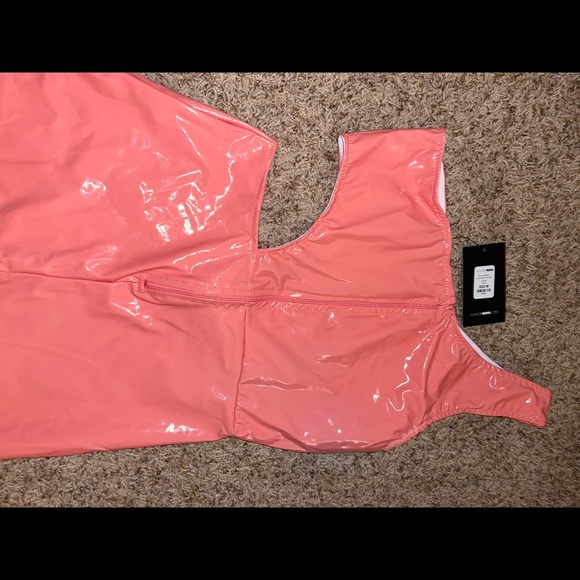 Fashion Nova “ Slick Operator Latex Biker Romper “ - Picture 4 of 7